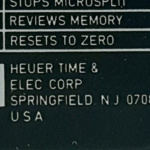 ms 250 sticker--- detail on HEUER Springfield adress --- ikonicstopwatch.com