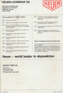 Vintage english 1981 HEUER stopwatch catalog --- page 28 --- ikonicstopwatch.com