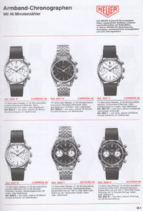Catalogue vintage HEUER 1969 en allemand --- scan page 33 --- ikonicstopwatch.com