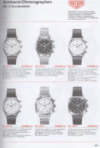 Catalogue vintage HEUER 1969 en allemand --- scan page 35 --- ikonicstopwatch.com