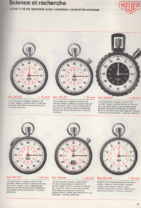 Vintage french 1978 HEUER catalog --- page 17 scan --- ikonicstopwatch.com