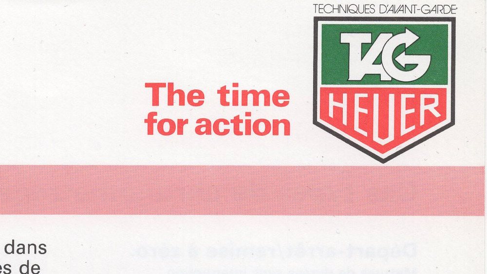 Document français technique Tag HEUER de 1986 --- détail --- ikonicstopwatch.com
