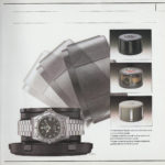 Vintage 1990 Tag HEUER catalog --- page 9 scan (protective boxes) --- ikonicstopwatch.com