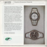 Vintage 1990 Tag HEUER catalog --- page 18 scan (ref. 230.006 and 230.026 watches) --- ikonicstopwatch.com