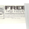Vintage HEUER ad to get a brochure of auto-rally instruments --- wide shot with rule--- ikonicstopwatch.com