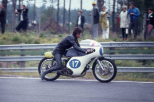 Interview with Jean Campiche --- Jean Campiche riding his moto in 1970 --- ikonicstopwatch.com